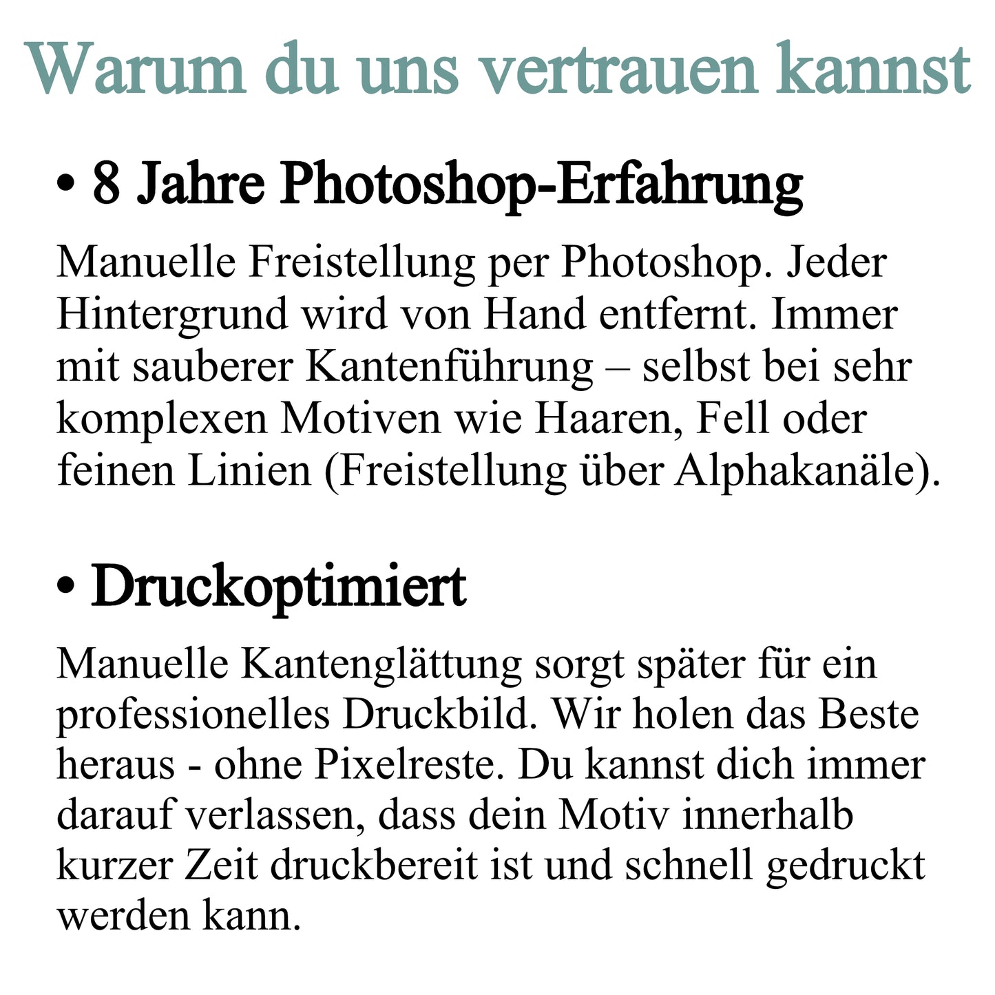Freistellservice: Wir entfernen den Hintergrund