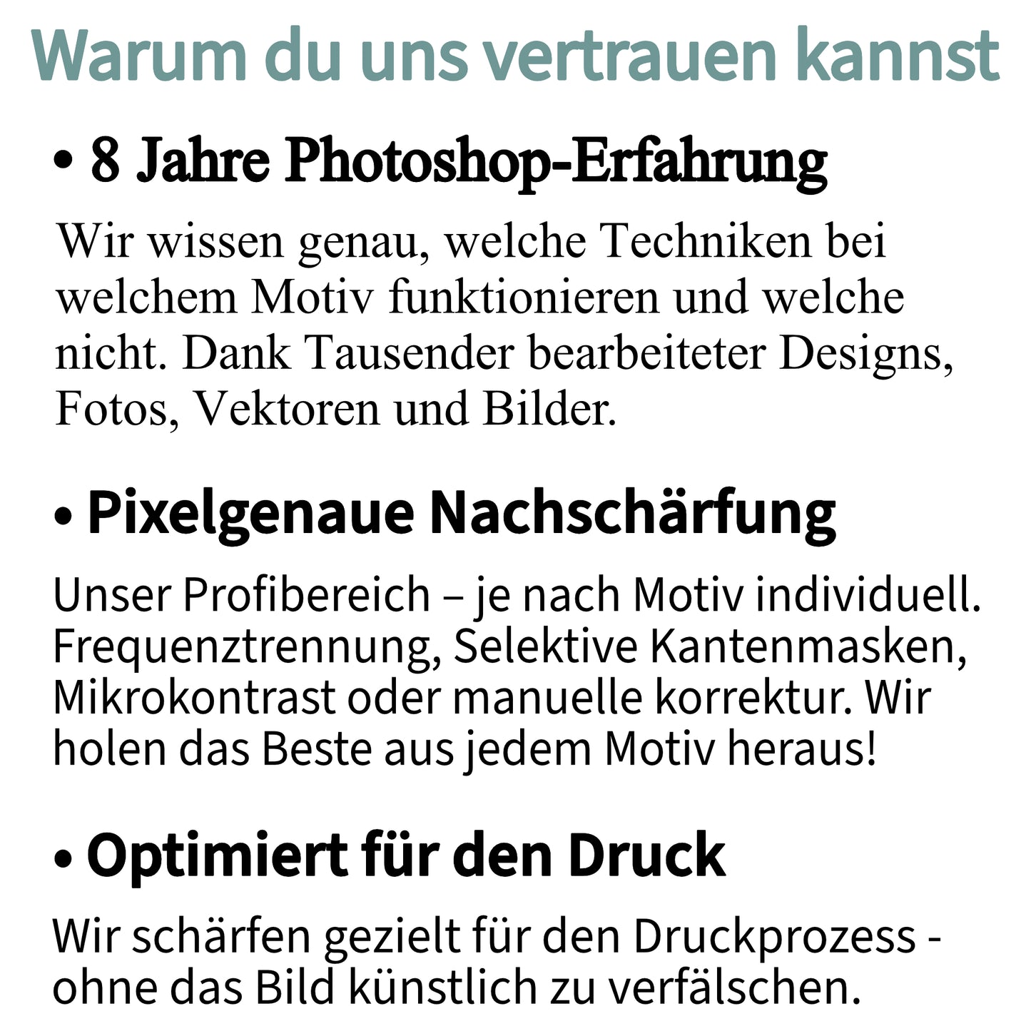 Wir schärfen dir dein Motiv
