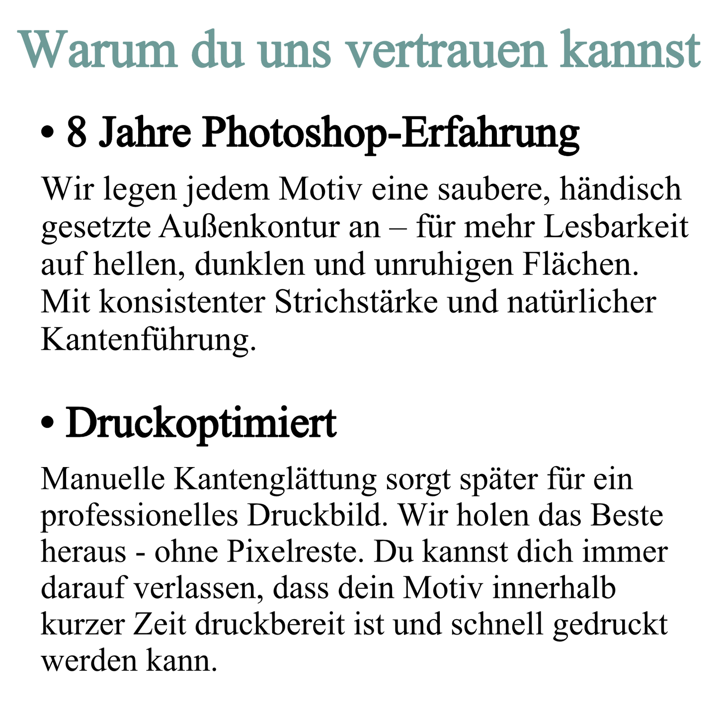 Konturservice ➝ Sichtbar auf jedem Untergrund