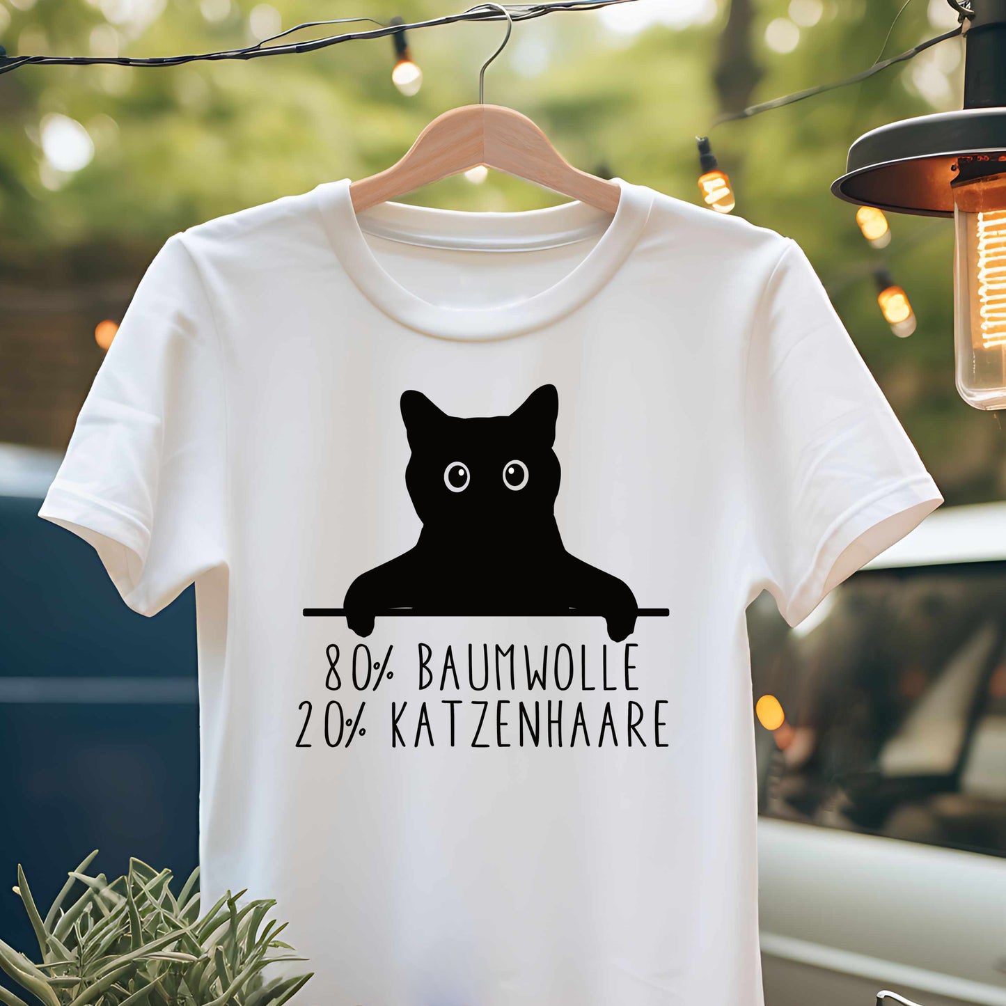 Bügelbild: 80 % Baumwolle 20 % Katzenhaare inkl. Anleitung