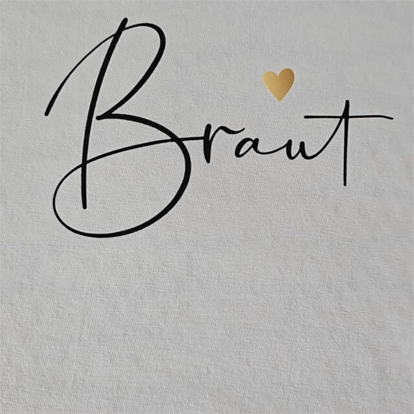 Bügelbild: Braut + Herz inkl. Anleitung