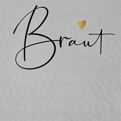 Bügelbild: Braut + Herz inkl. Anleitung