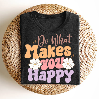 Bügelbild: Do What Makes You Happy inkl. Anleitung