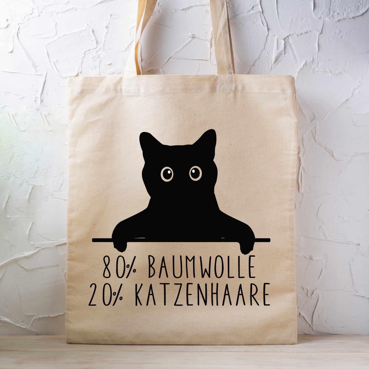 Bügelbild: 80 % Baumwolle 20 % Katzenhaare inkl. Anleitung