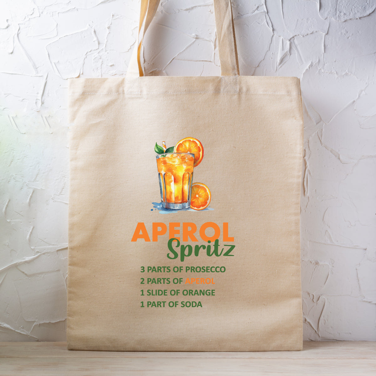 Bügelbild: Aperol-Spritz inkl. Anleitung