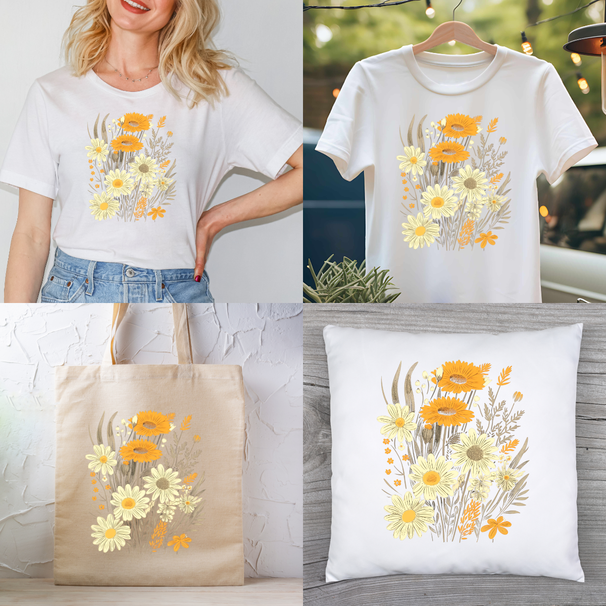 Bügelbild: Blumen - Flowers inkl. Anleitung