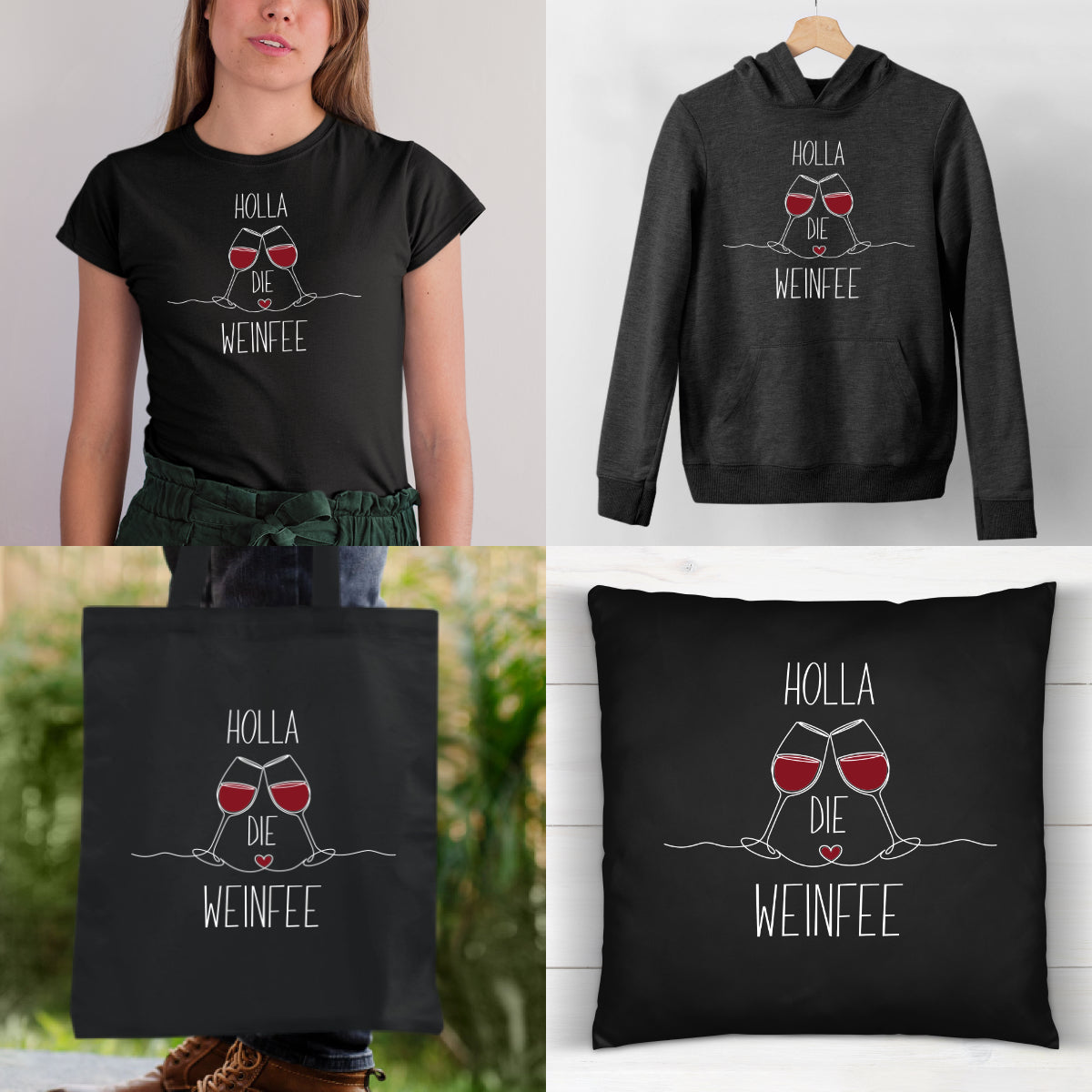 Bügelbild: Holla die Weinfee inkl. Anleitung