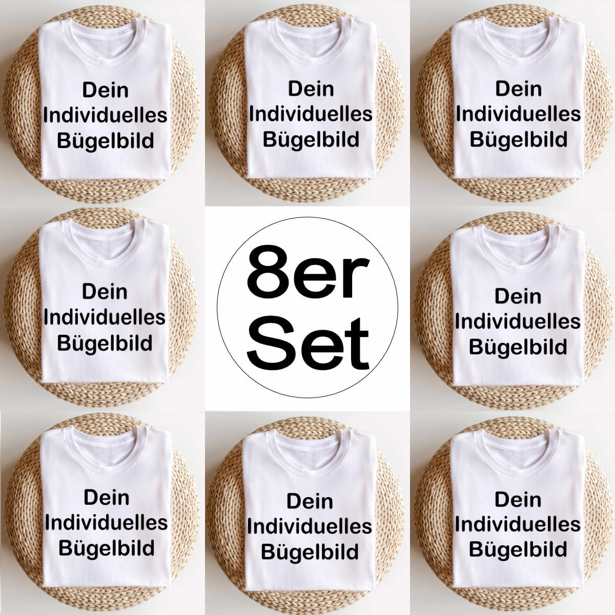 Ganze A4-Seite mit Bügelbildern – individuelle Auswahl