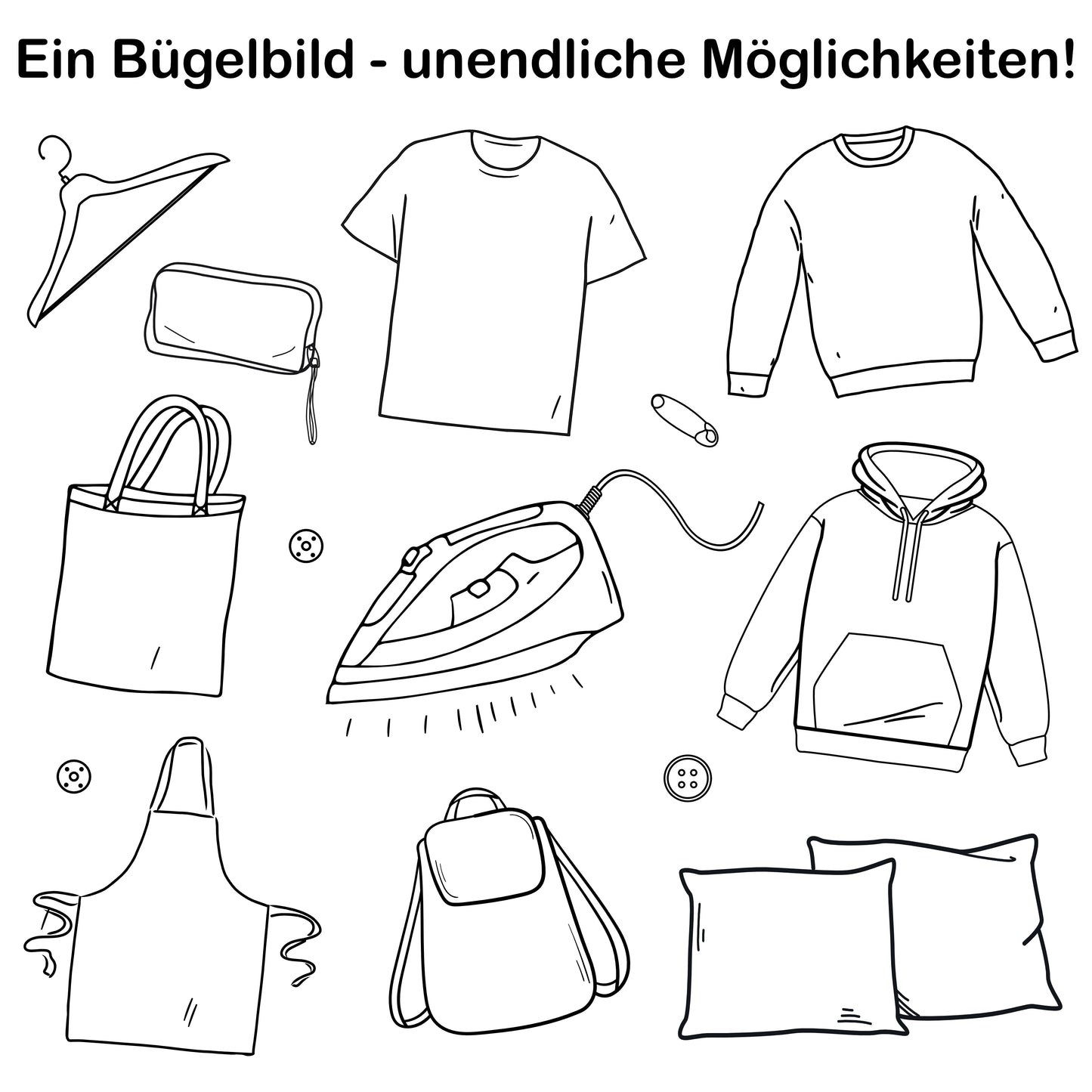 60 Bügelbilder im Bundle: Kleine Herzen inkl. Anleitung