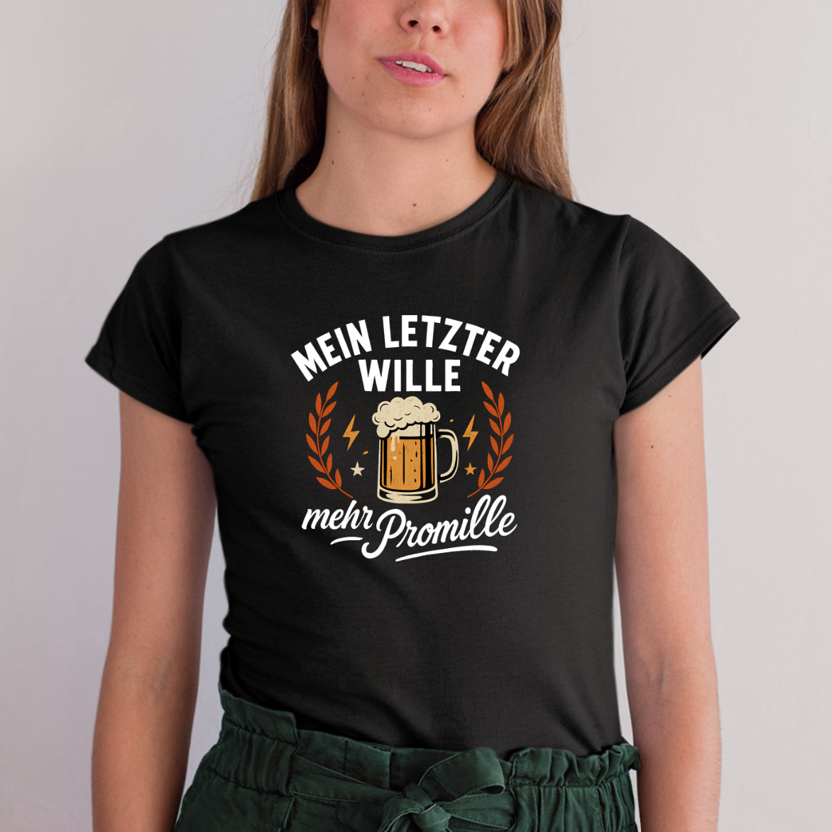 Bügelbild: Mein letzter Wille, mehr Promille inkl. Anleitung
