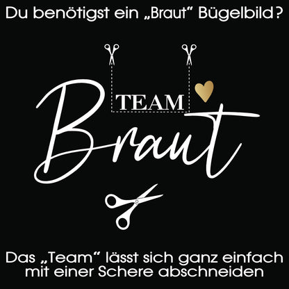 8 Bügelbilder: Team Braut inkl. Anleitung