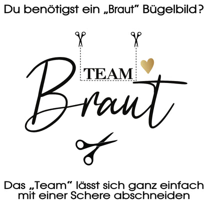 8 Bügelbilder: Team Braut inkl. Anleitung