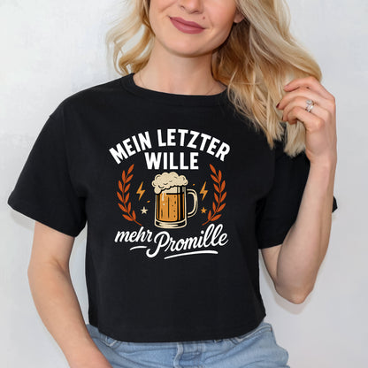 Bügelbild: Mein letzter Wille, mehr Promille inkl. Anleitung