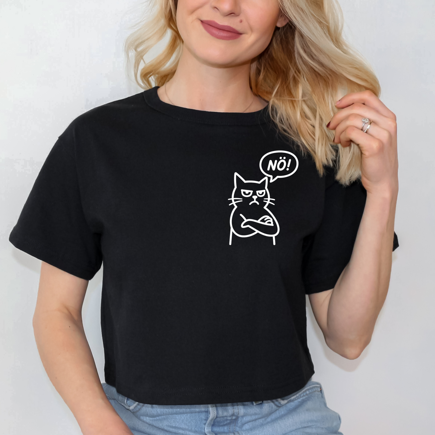 Bügelbild: Nö! Katze inkl. Anleitung