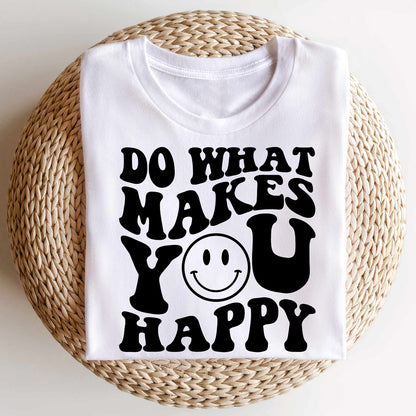 Bügelbild: Do What Makes You Happy inkl. Anleitung