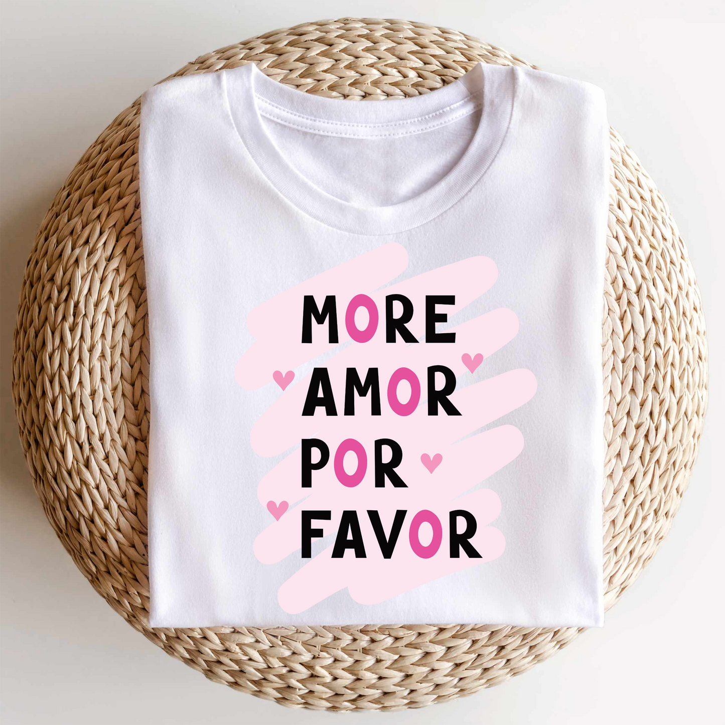 Bügelbild: More Amor Por Favor inkl. Anleitung