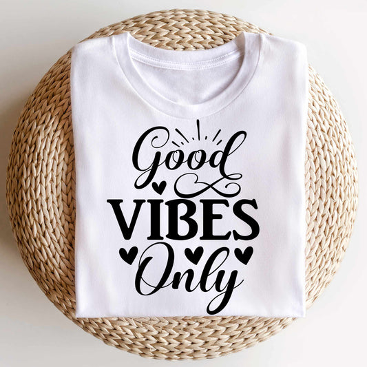 Bügelbild: Good Vibes Only inkl. Anleitung