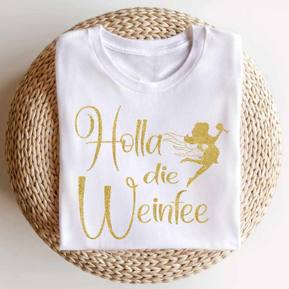 Bügelbild: Holla die Weinfee - Gold inkl. Anleitung