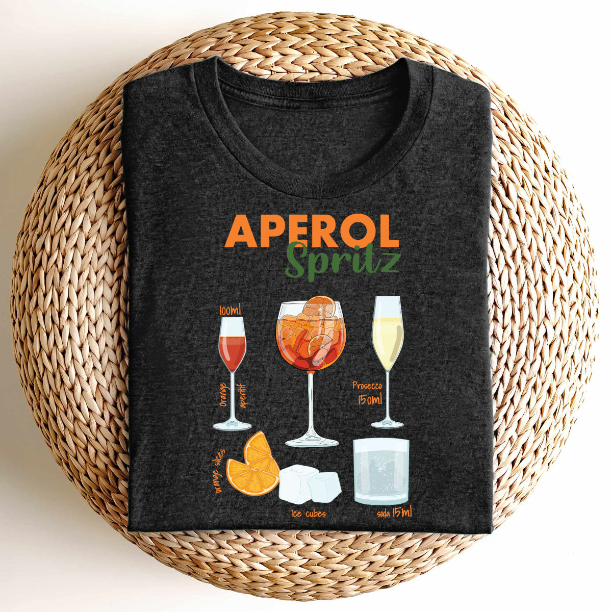 Bügelbild: Aperol-Spritz inkl. Anleitung