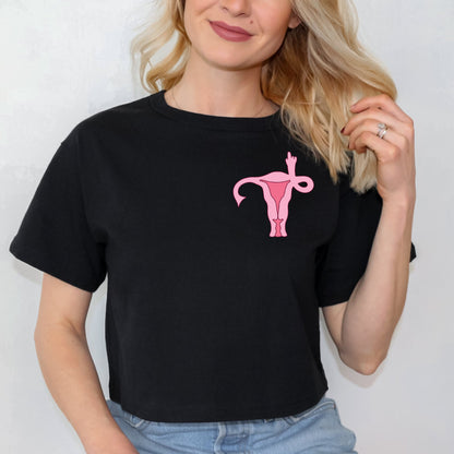 Bügelbild: Uterus inkl. Anleitung