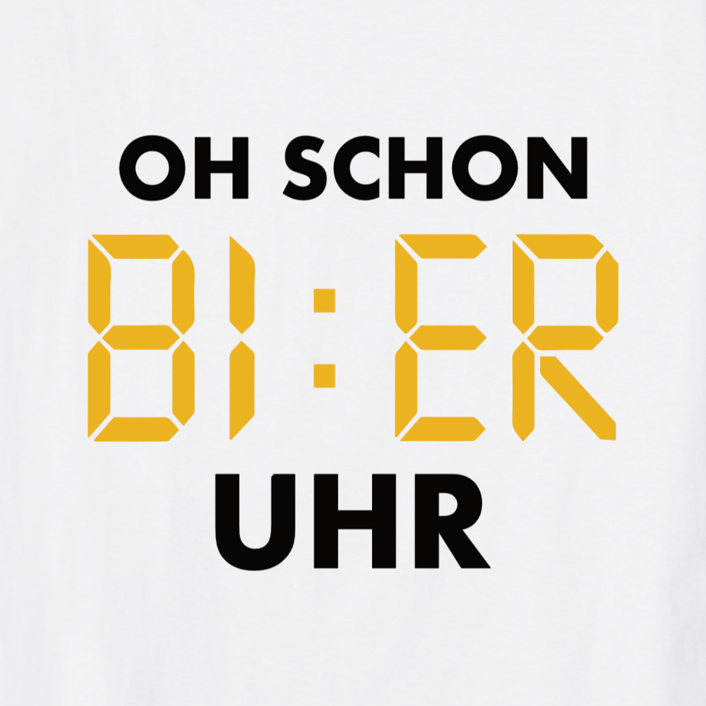 2x Bügelbild: Oh schon Bier Uhr inkl. Anleitung