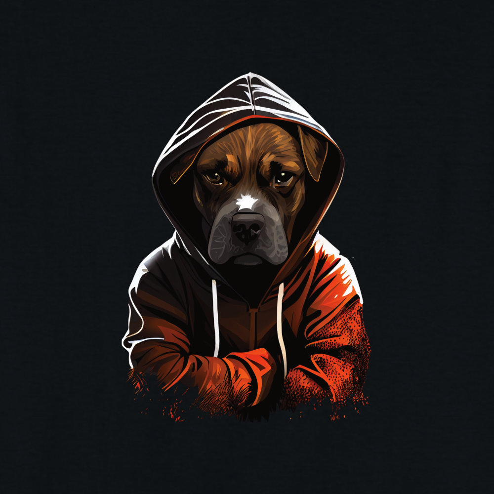 Bügelbild: Hoodie-Hund inkl. Anleitung