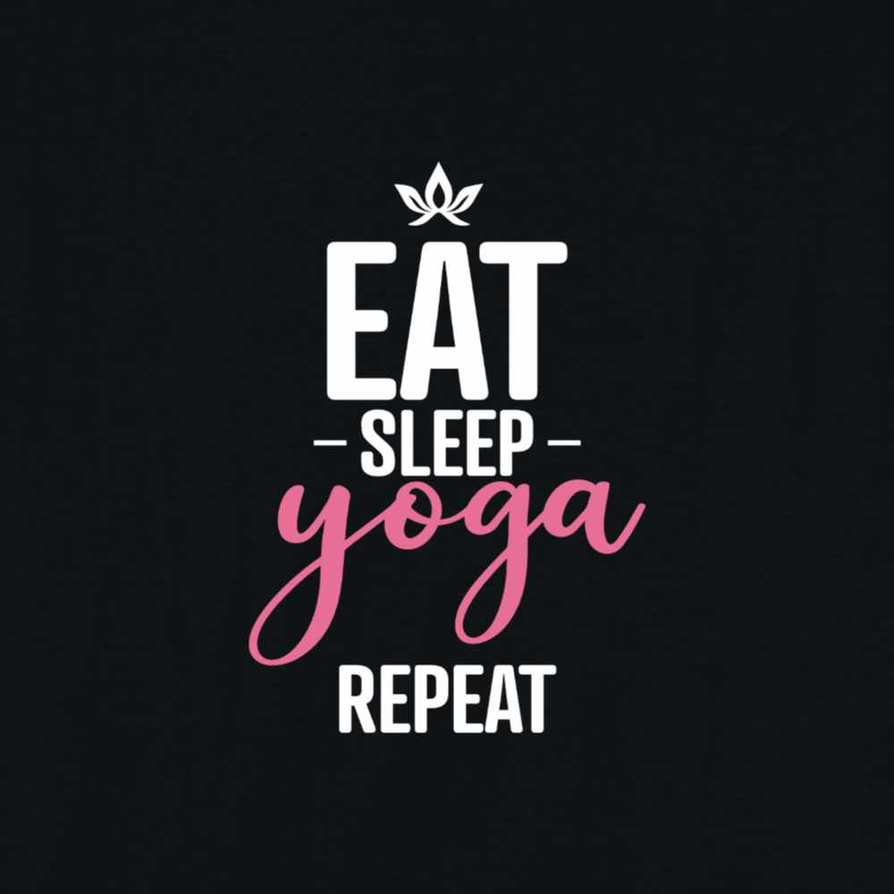 2x Bügelbild: Eat Sleep Yoga Repeat inkl. Anleitung