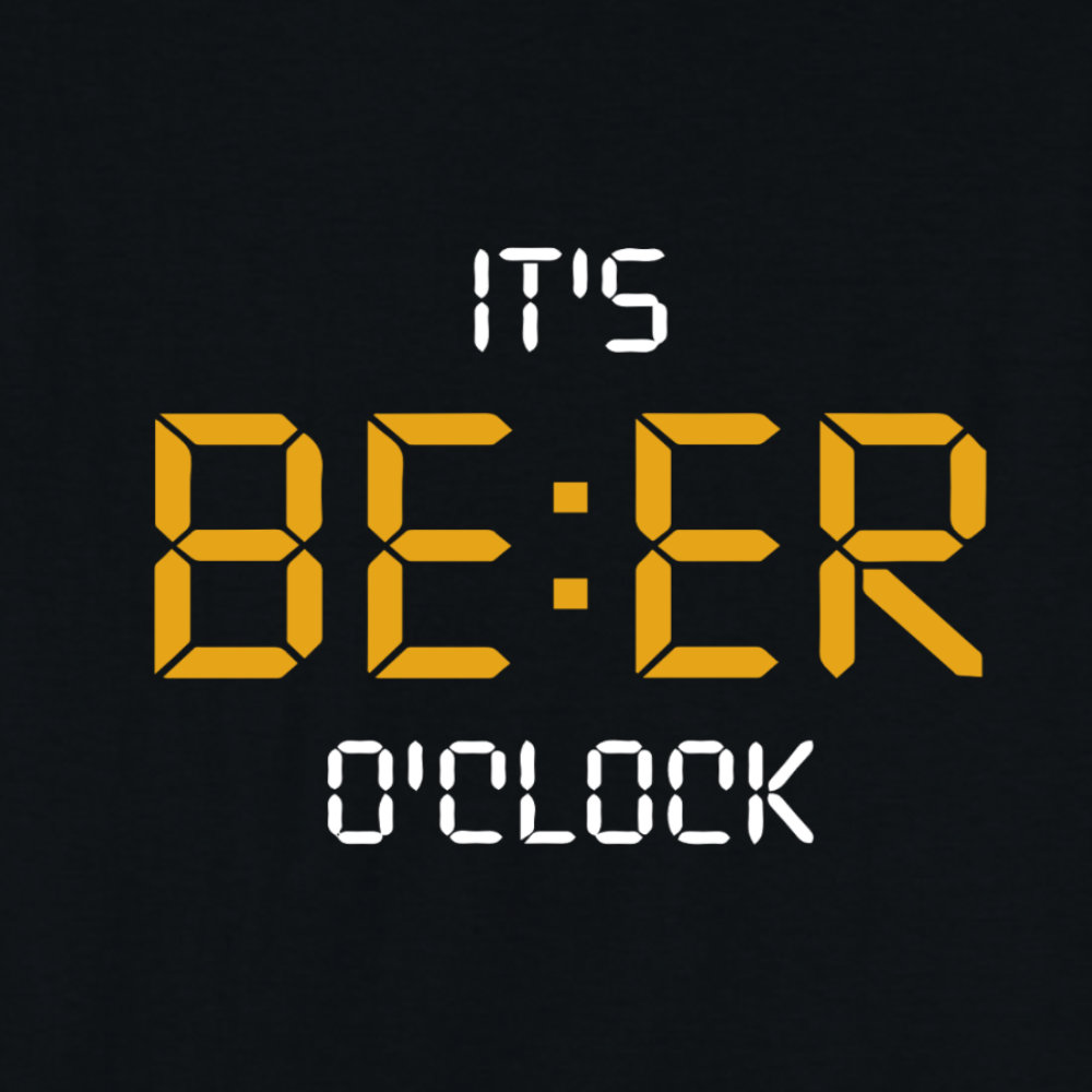 2x Bügelbild: It's beer o'clock inkl. Anleitung