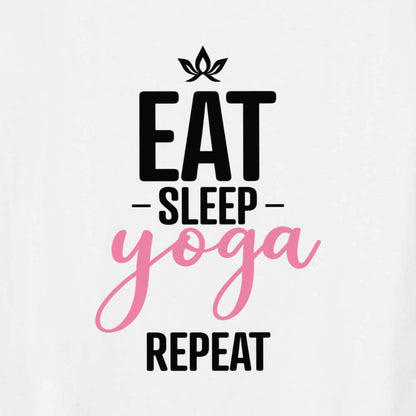 2x Bügelbild: Eat Sleep Yoga Repeat inkl. Anleitung