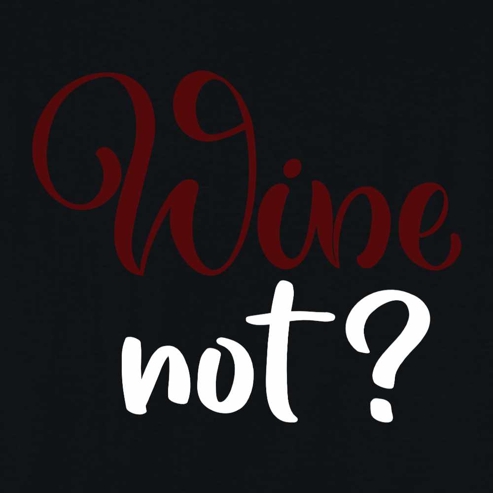 2x Bügelbild: Wine not? inkl. Anleitung