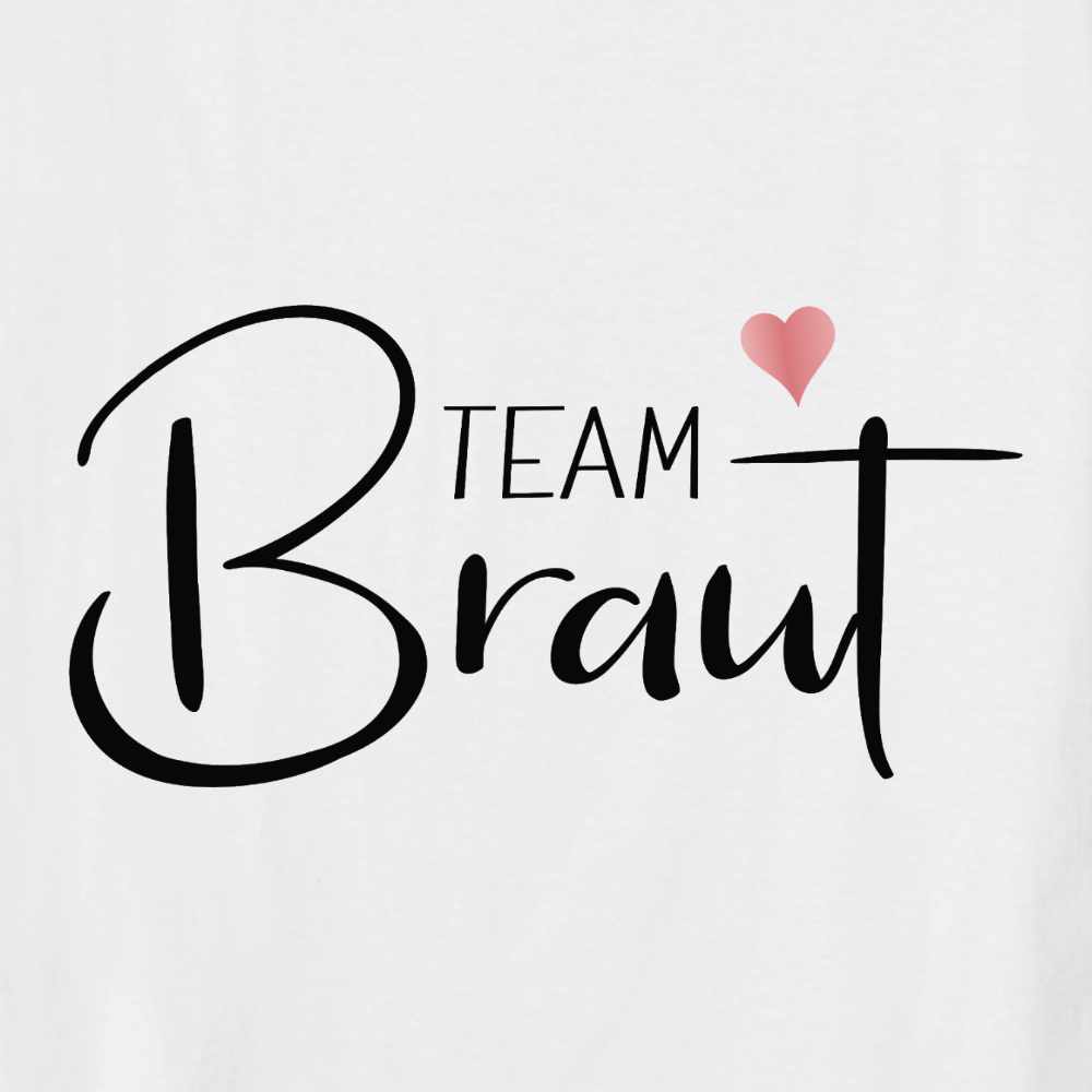 Bügelbild: Team Braut + Herz inkl. Anleitung