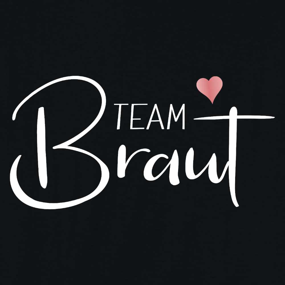 Bügelbild: Team Braut + Herz inkl. Anleitung