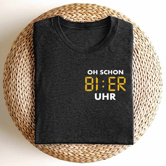 2x Bügelbild: Oh schon Bier Uhr inkl. Anleitung