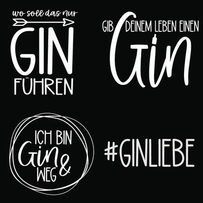 4 Bügelbilder im Bundle: GIN inkl. Anleitung