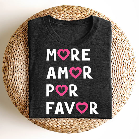 Bügelbild: More Amor Por Favor inkl. Anleitung