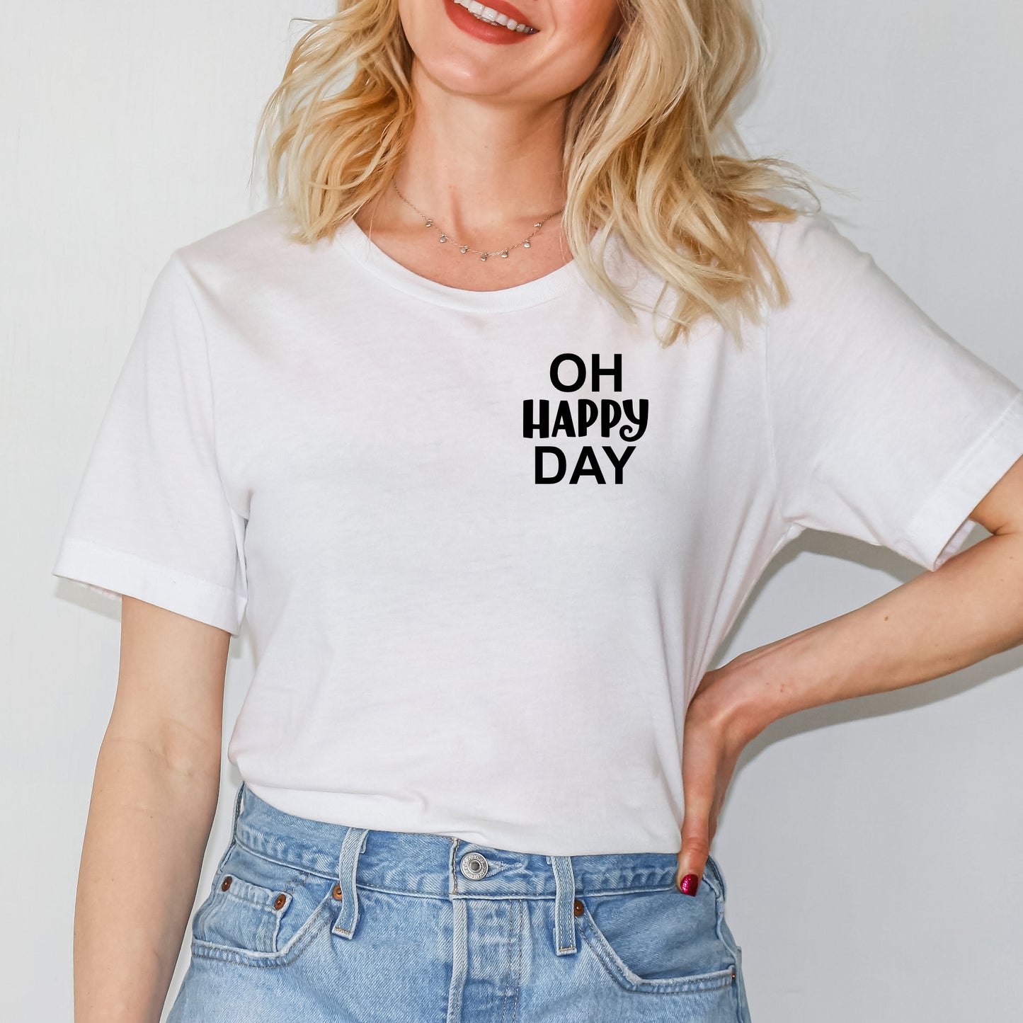 2x Bügelbild: Oh Happy Day inkl. Anleitung