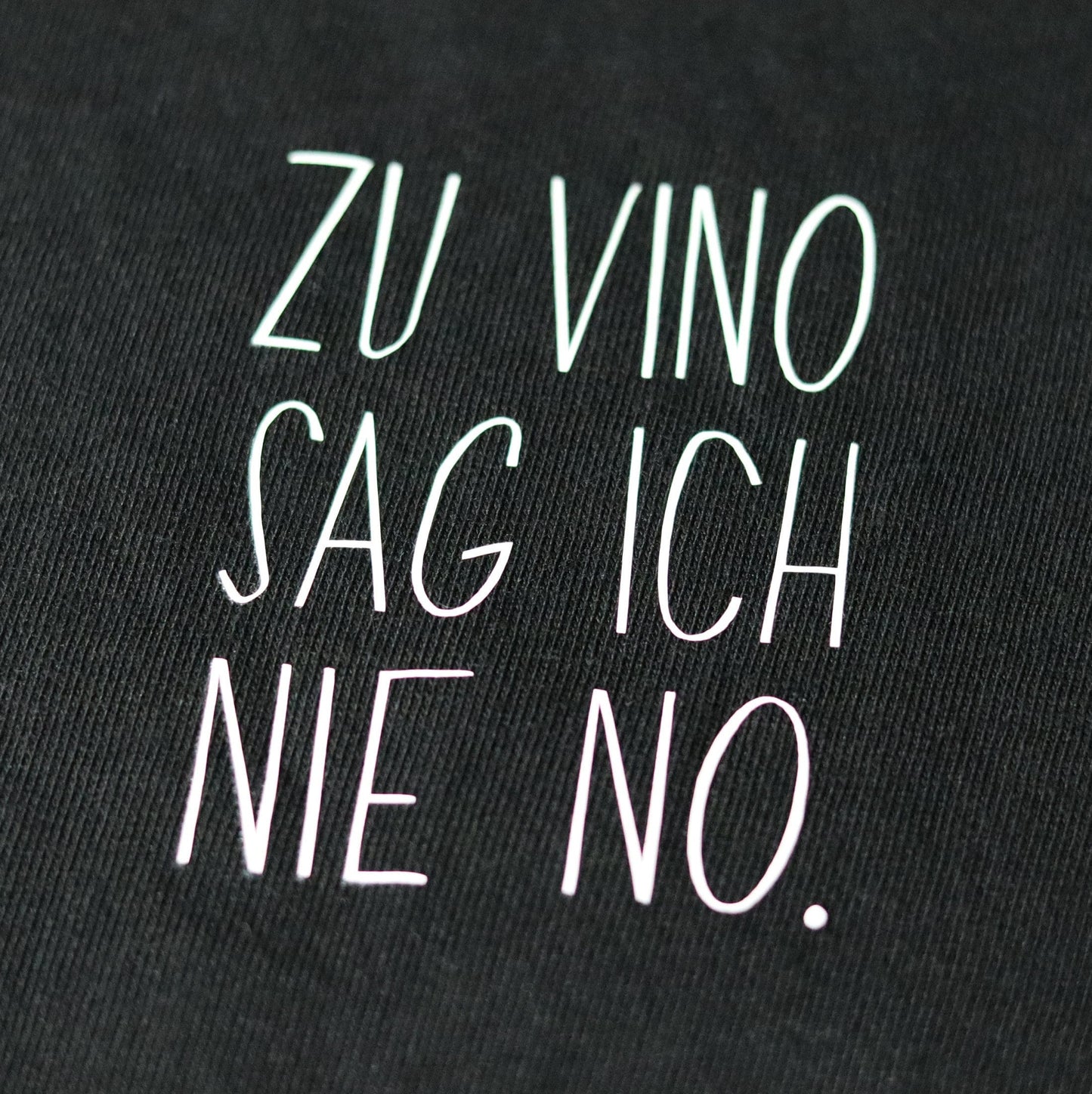 2x Bügelbild: Zu Vino sag ich nie No inkl. Anleitung